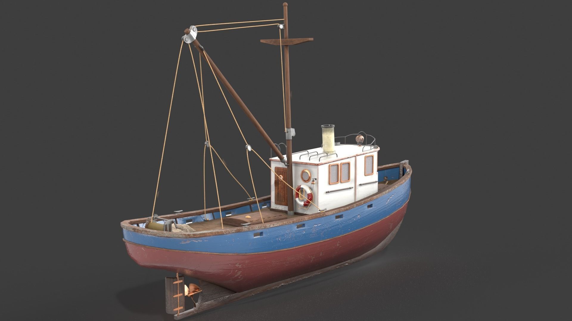 Fishing boat 3D model_5