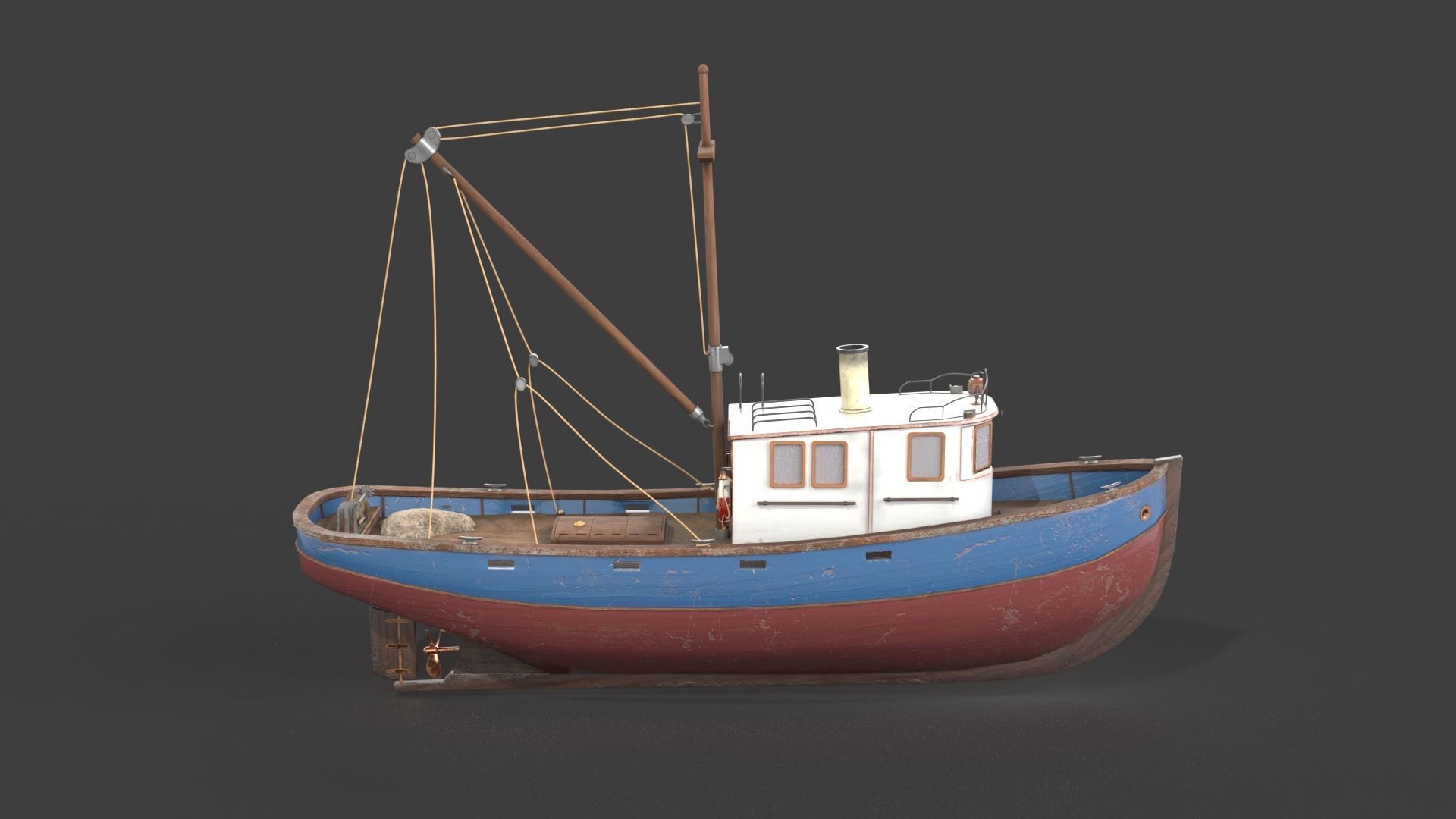 Fishing boat 3D model_4