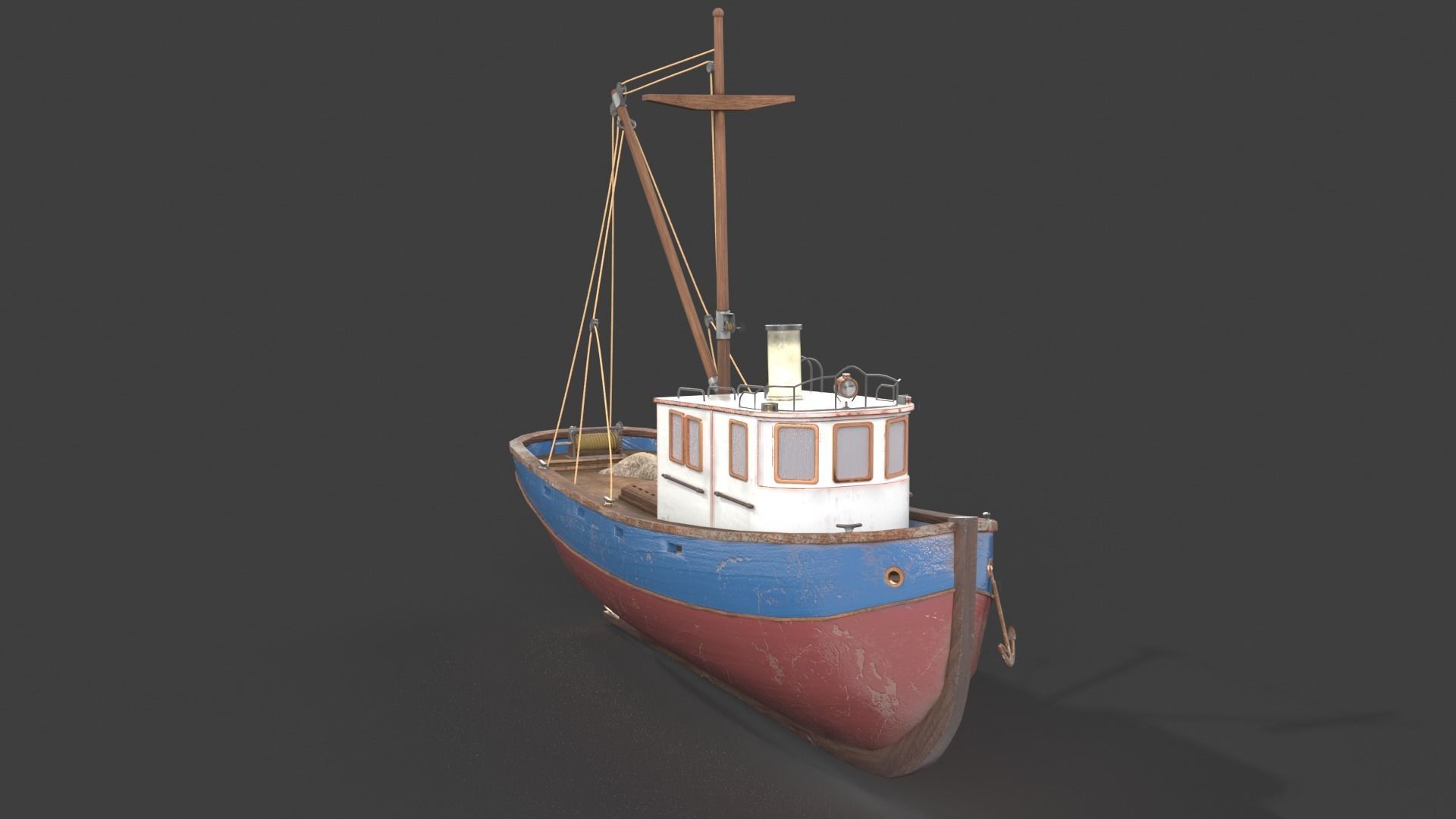 Fishing boat 3D model_1