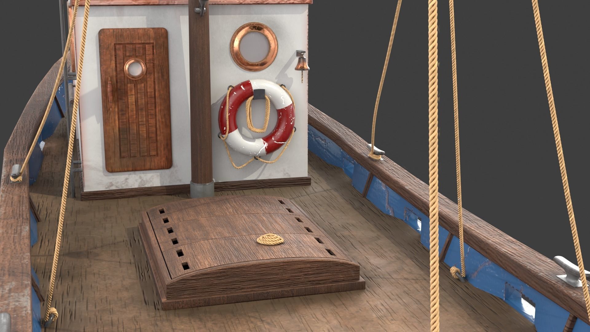 Fishing boat 3D model_3