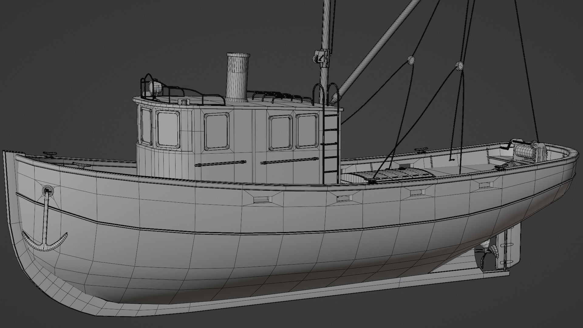 Fishing boat 3D model_14