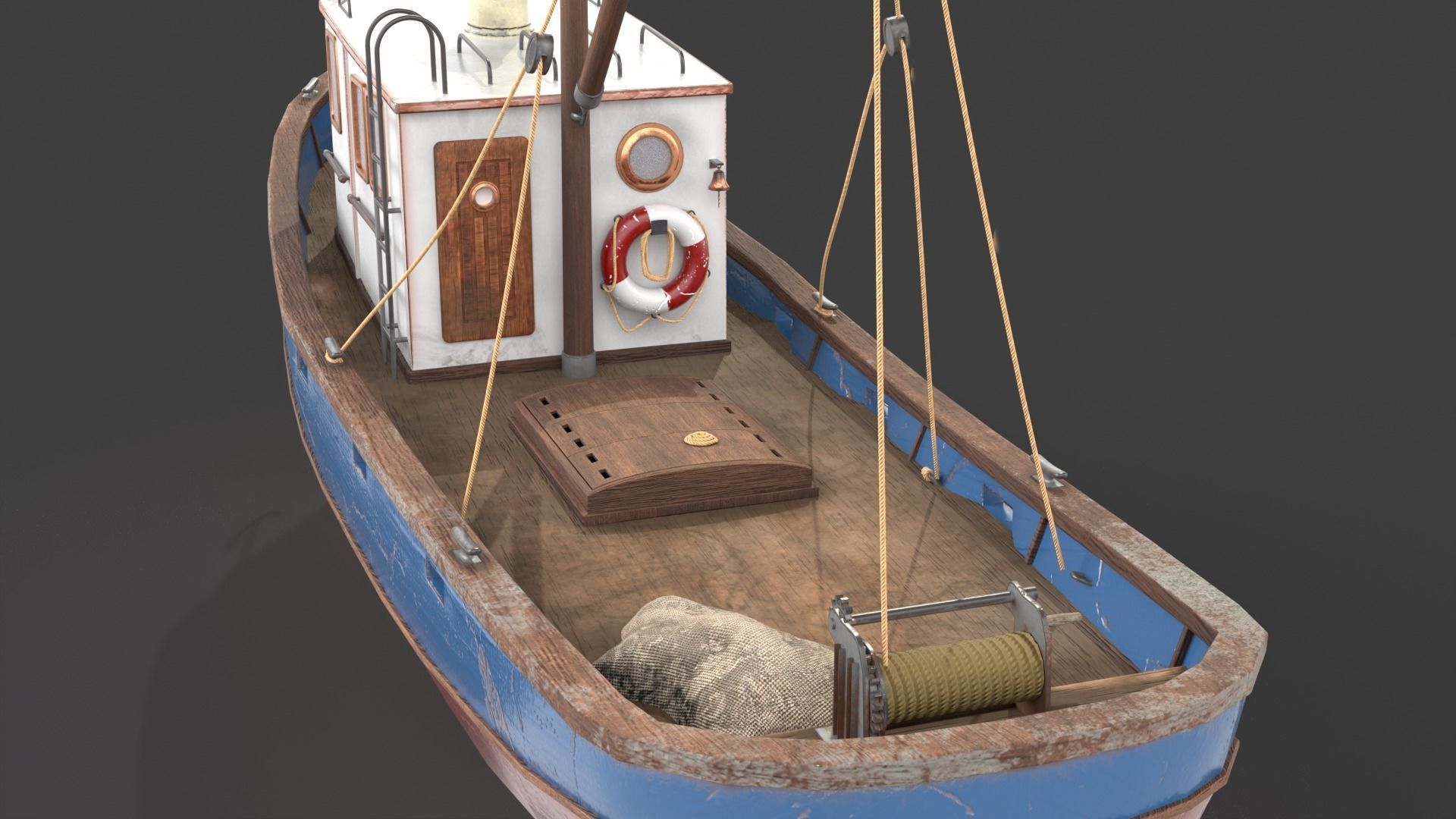 Fishing boat 3D model_11