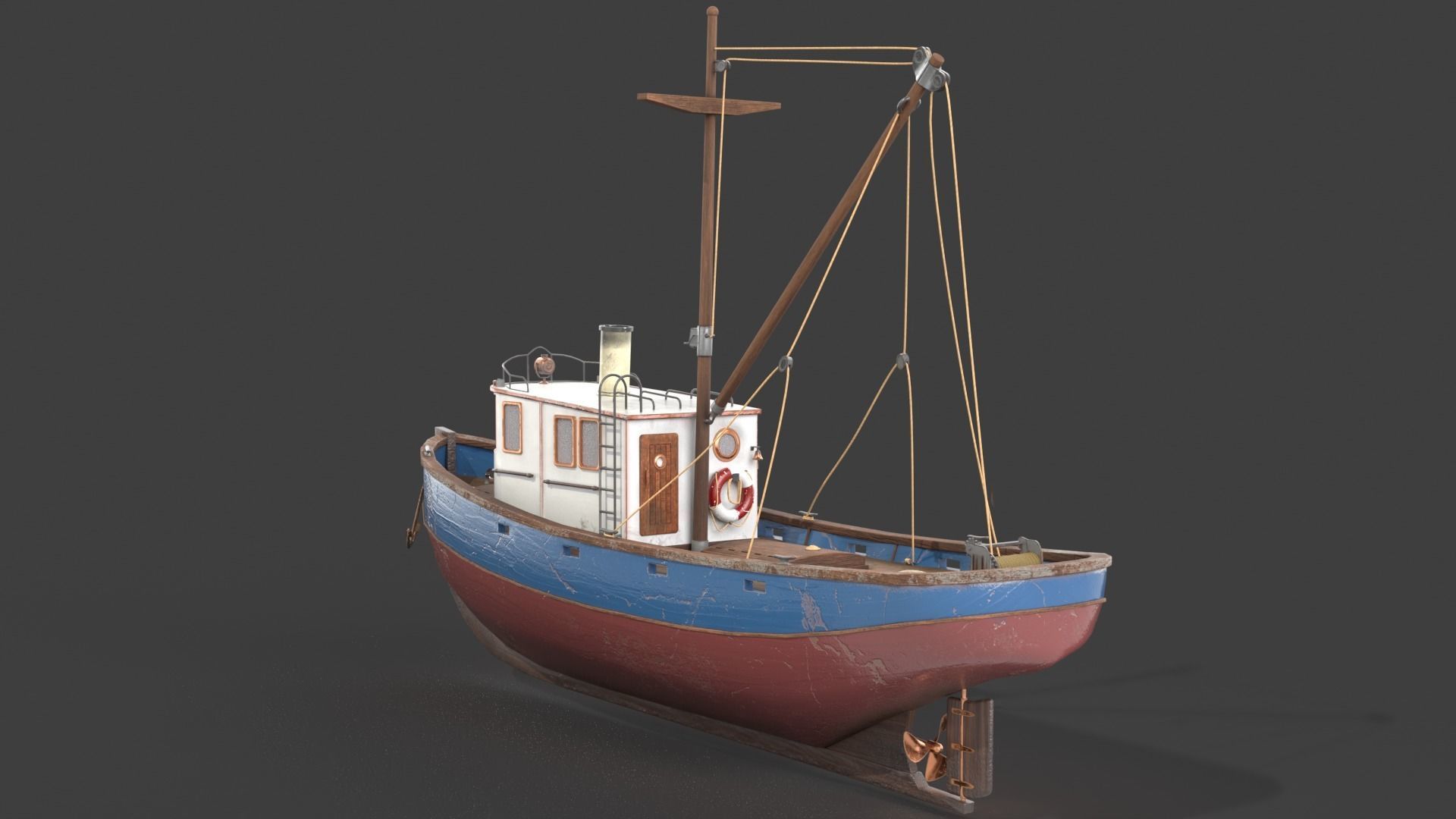 Fishing boat 3D model_7