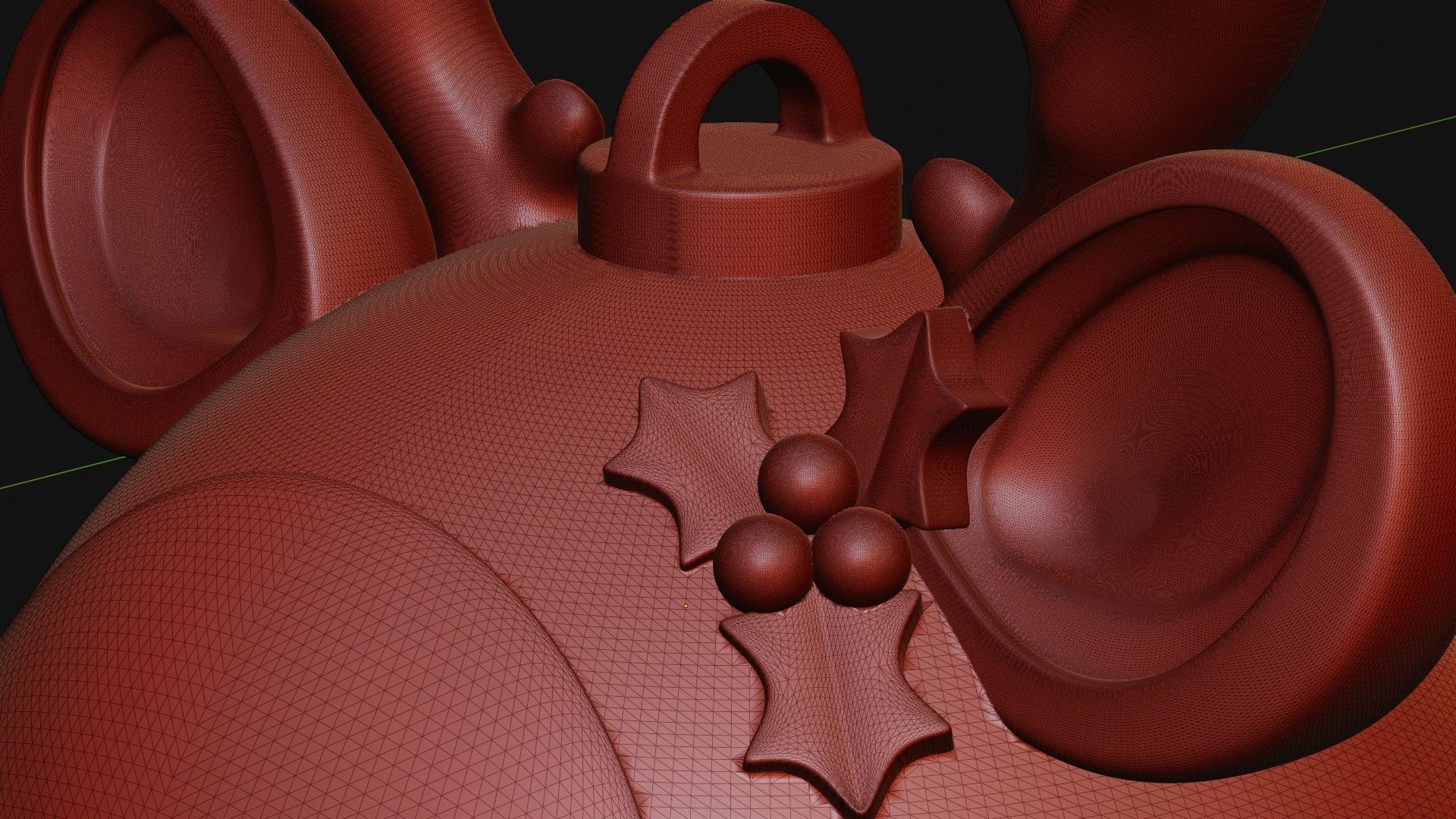 Reindeer Christmas Sphere 3D print model_3