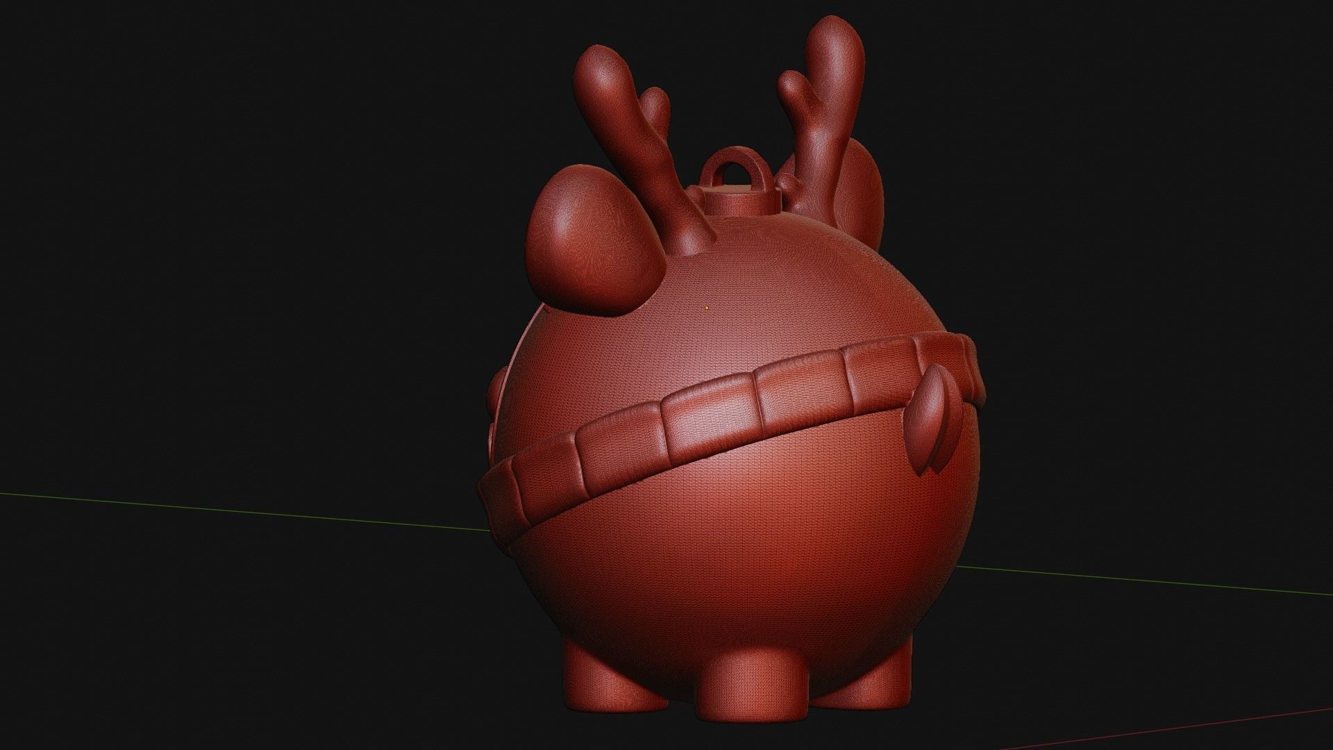 Reindeer Christmas Sphere 3D print model_4