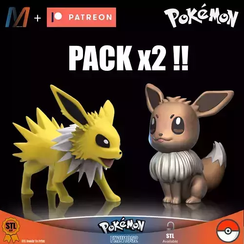 PX2V1052 - POKEMON EVEE  y POKEMON JOLTEON