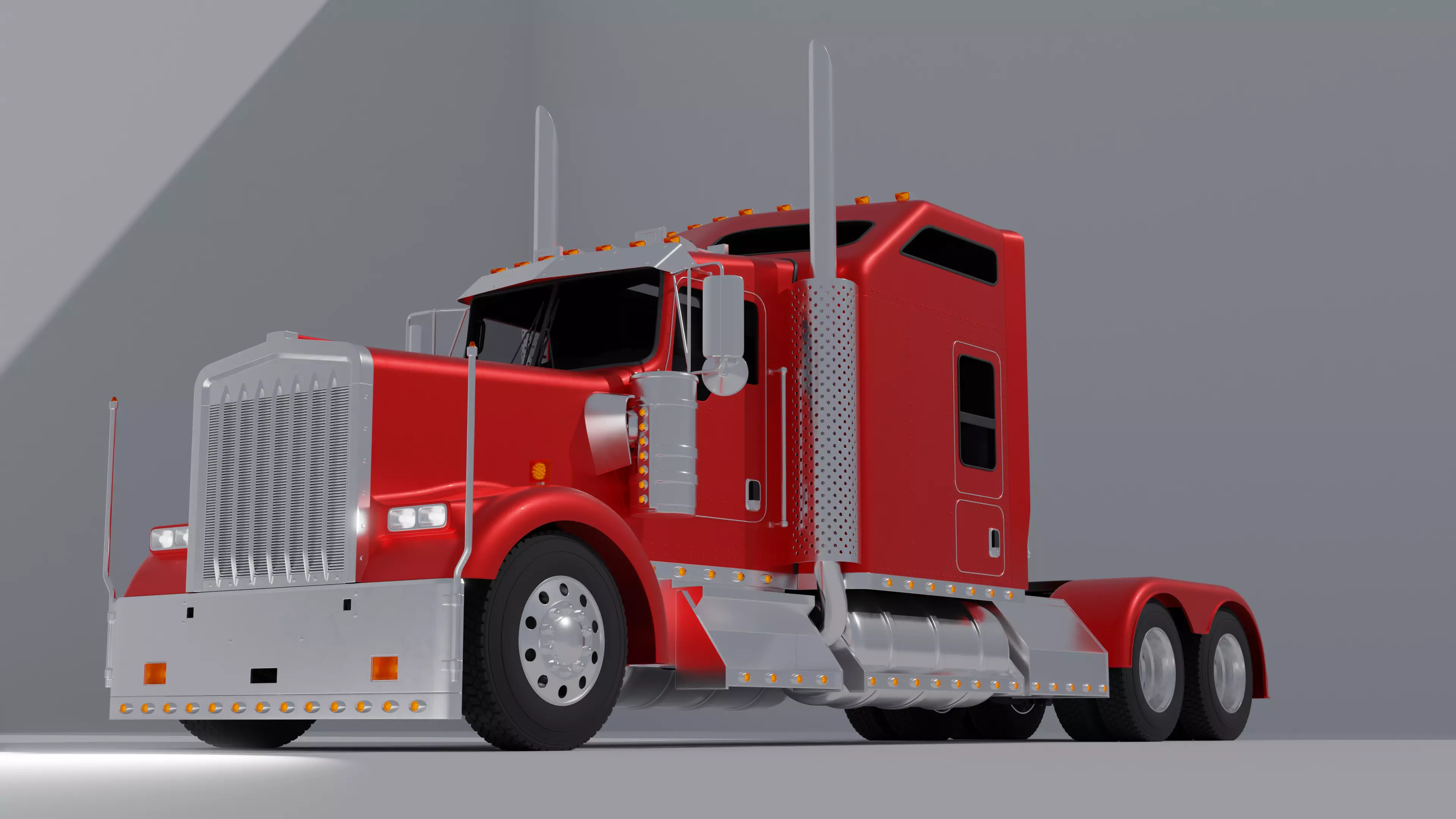 Kenworth W900 - Brandless 3D model