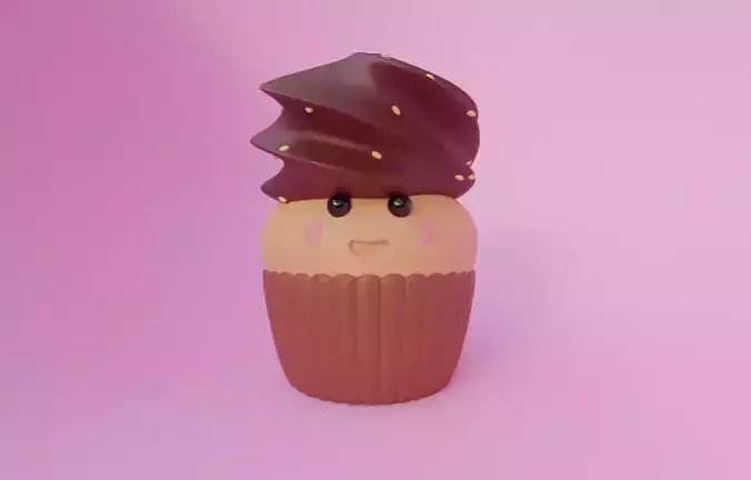 3D cupcake model 