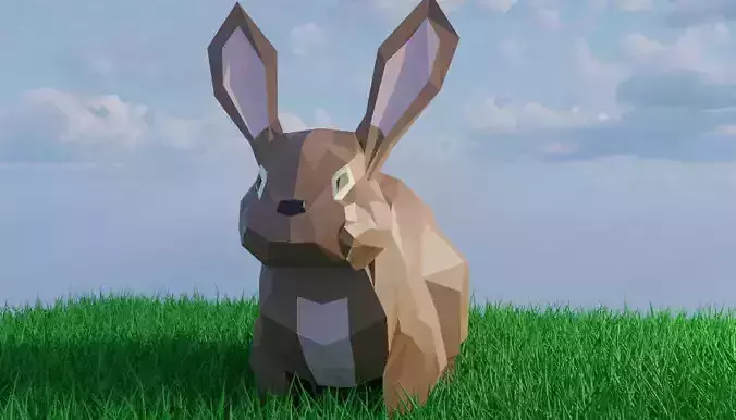 3D modelled rabbit 