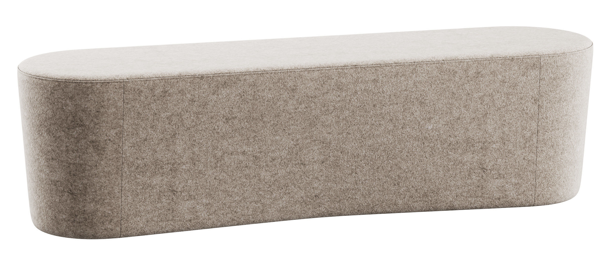 Taba Oval Bench and Round Pouf by Moroso 3D model_9