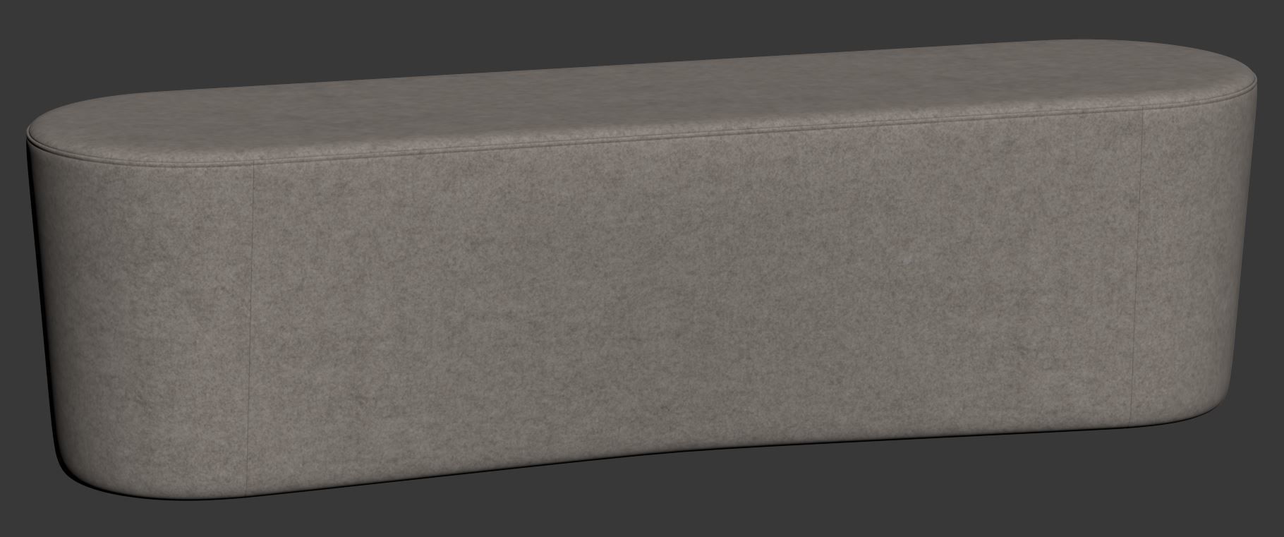 Taba Oval Bench and Round Pouf by Moroso 3D model_20