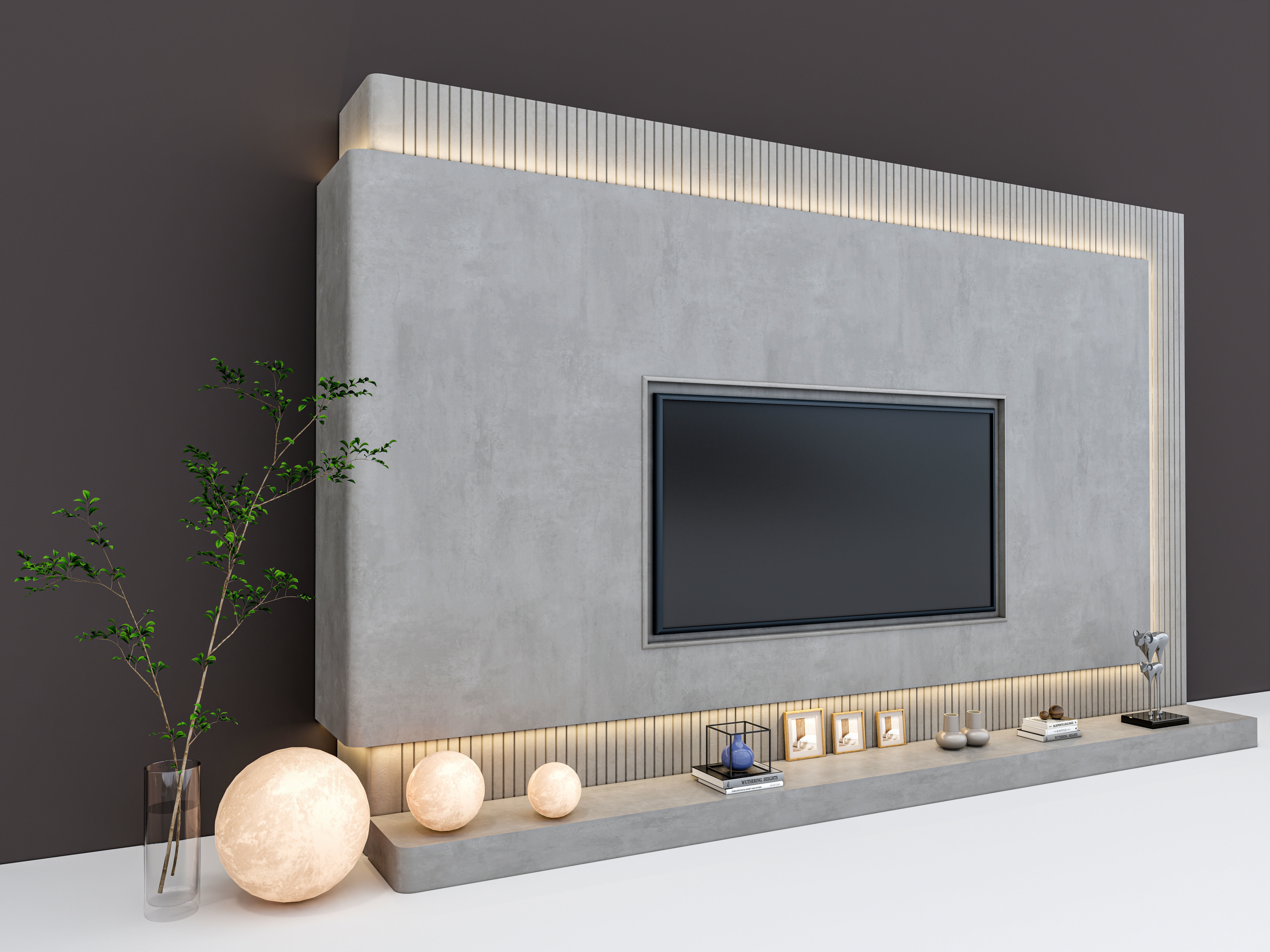 TV wall 40 3D model_20