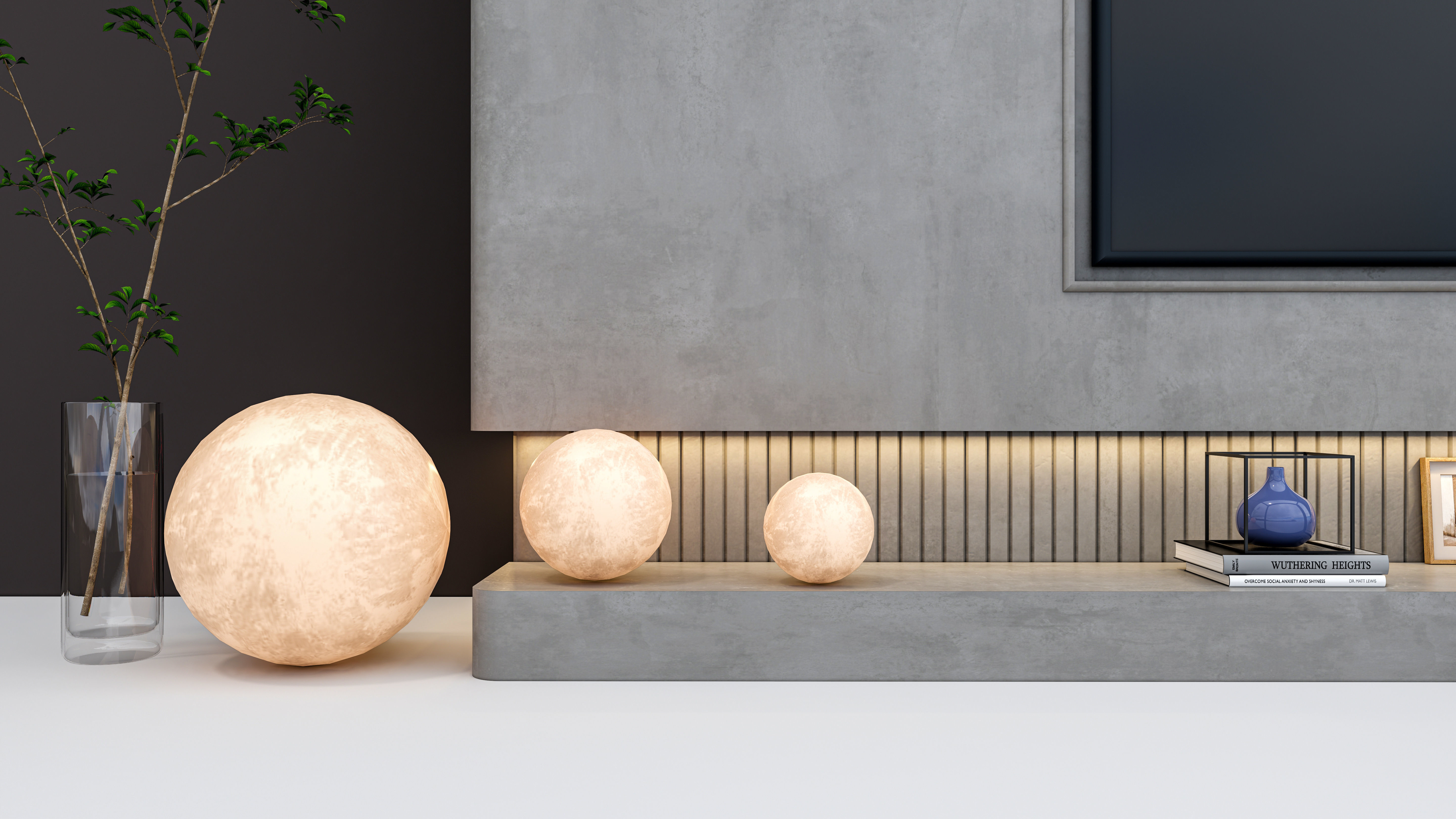 TV wall 40 3D model_11