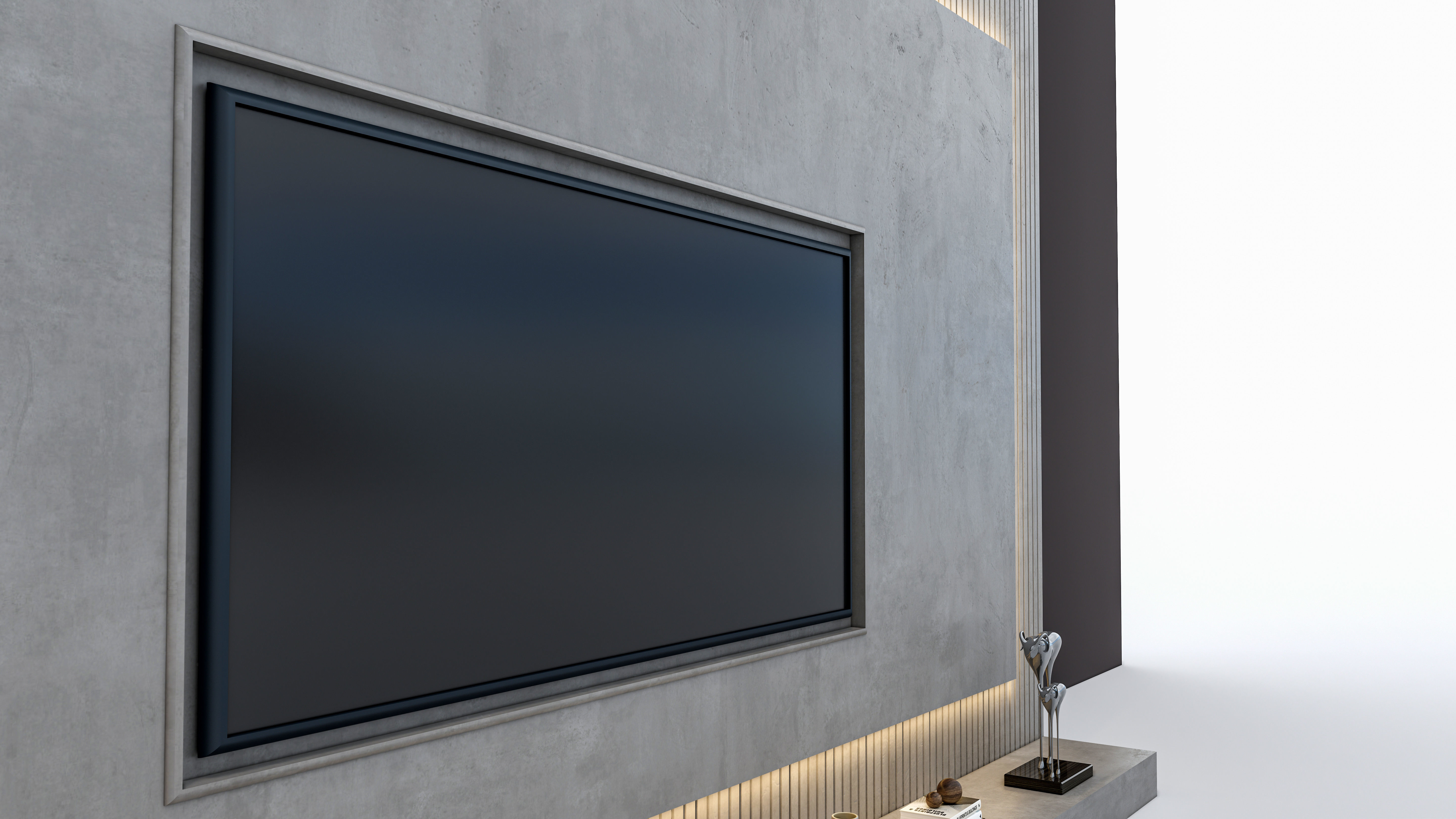 TV wall 40 3D model_14