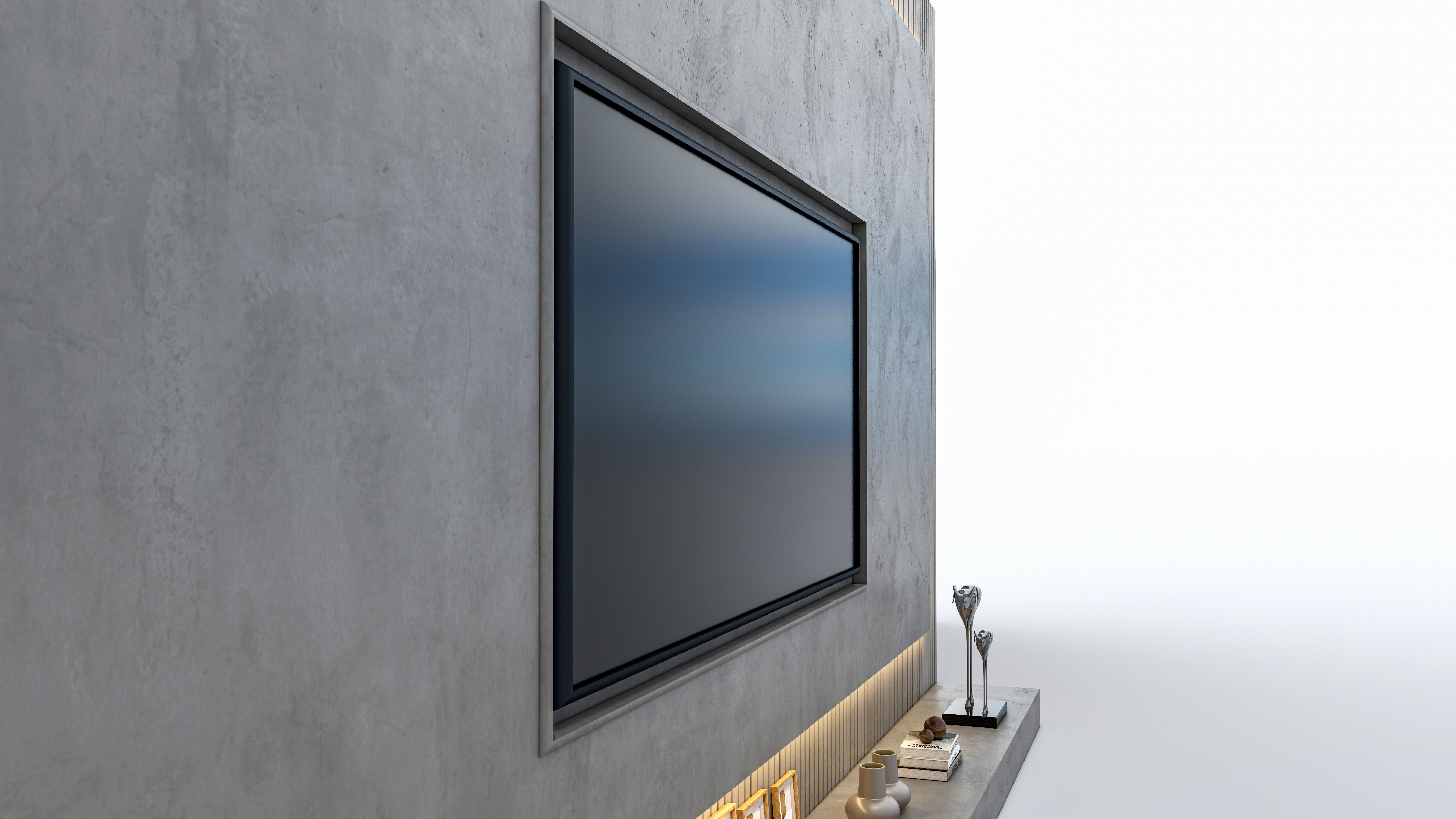 TV wall 40 3D model_13