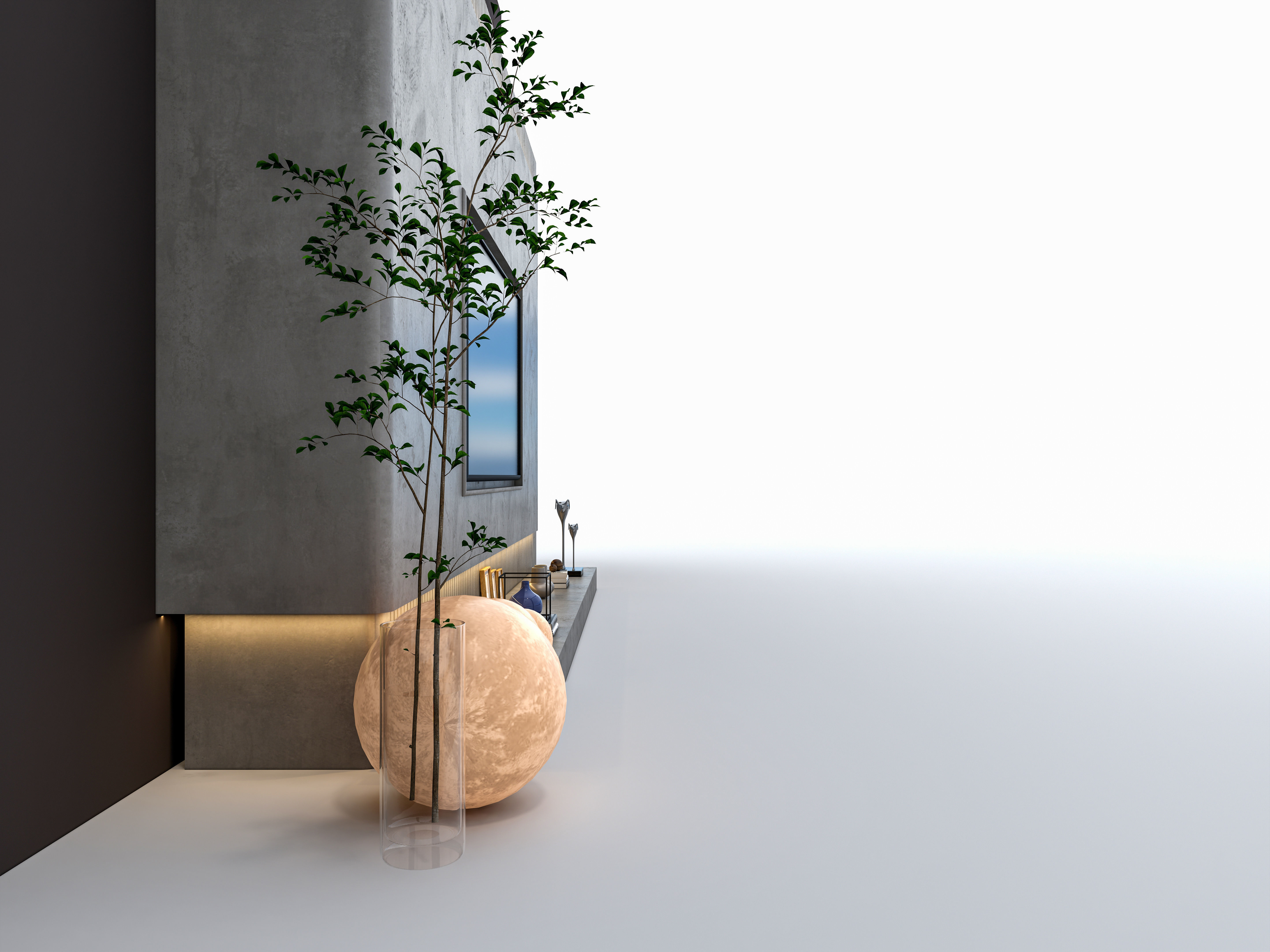 TV wall 40 3D model_18