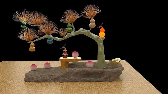 Chinese gourd tree   3D model