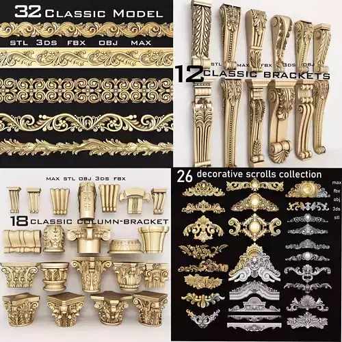 Decorative Pack 3D Model Collection