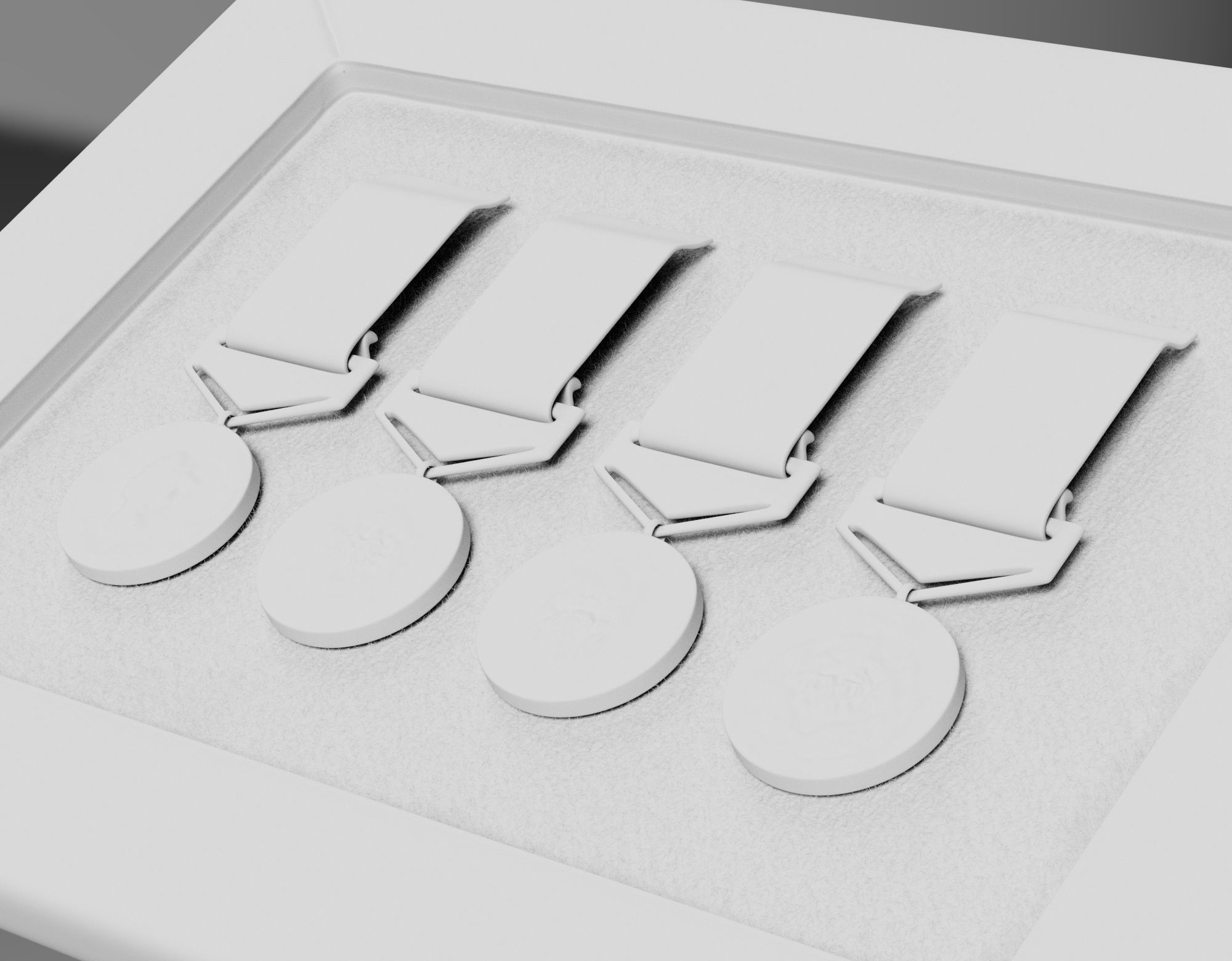 British military medal and badge Low-poly 3D model_13