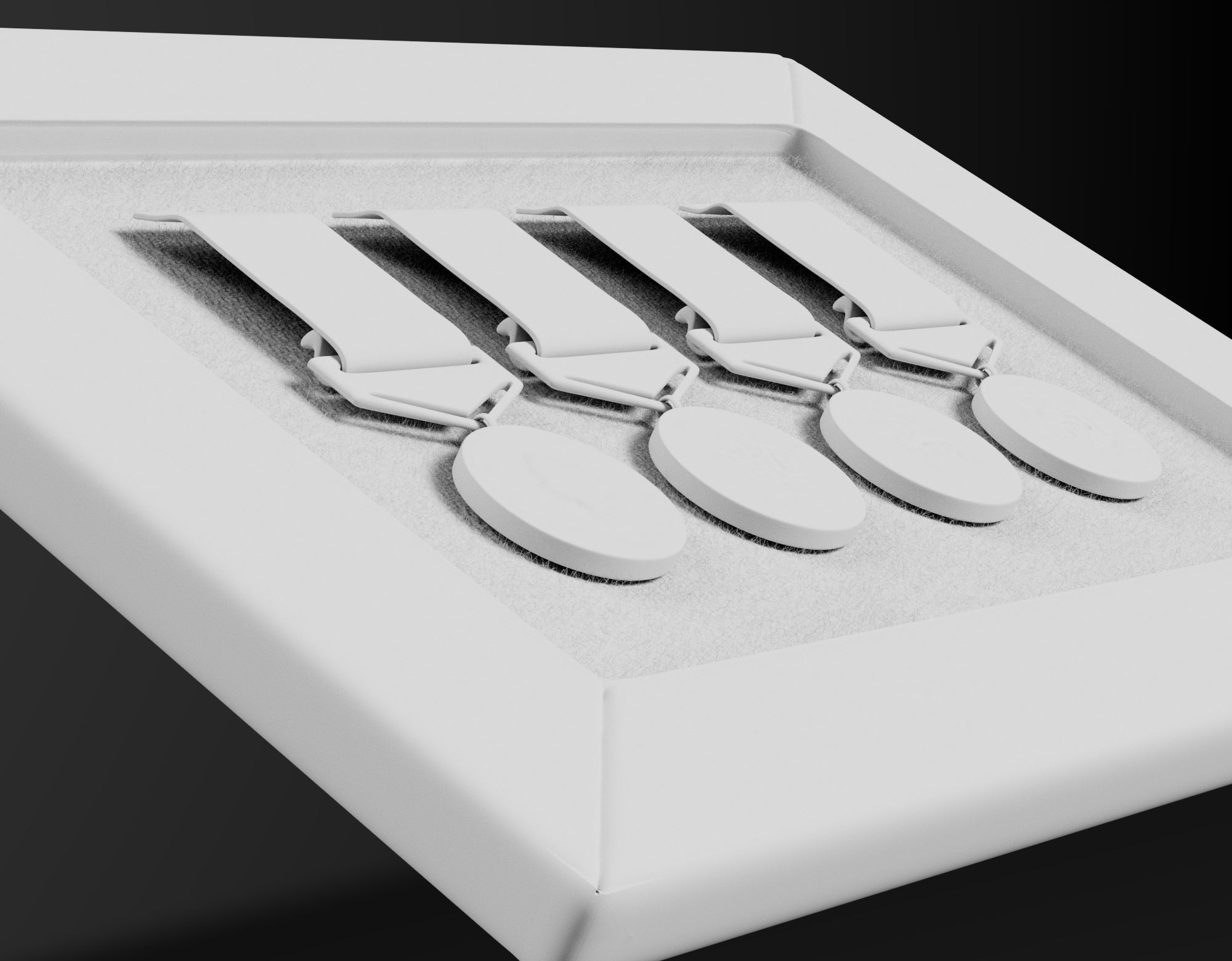 British military medal and badge Low-poly 3D model_12