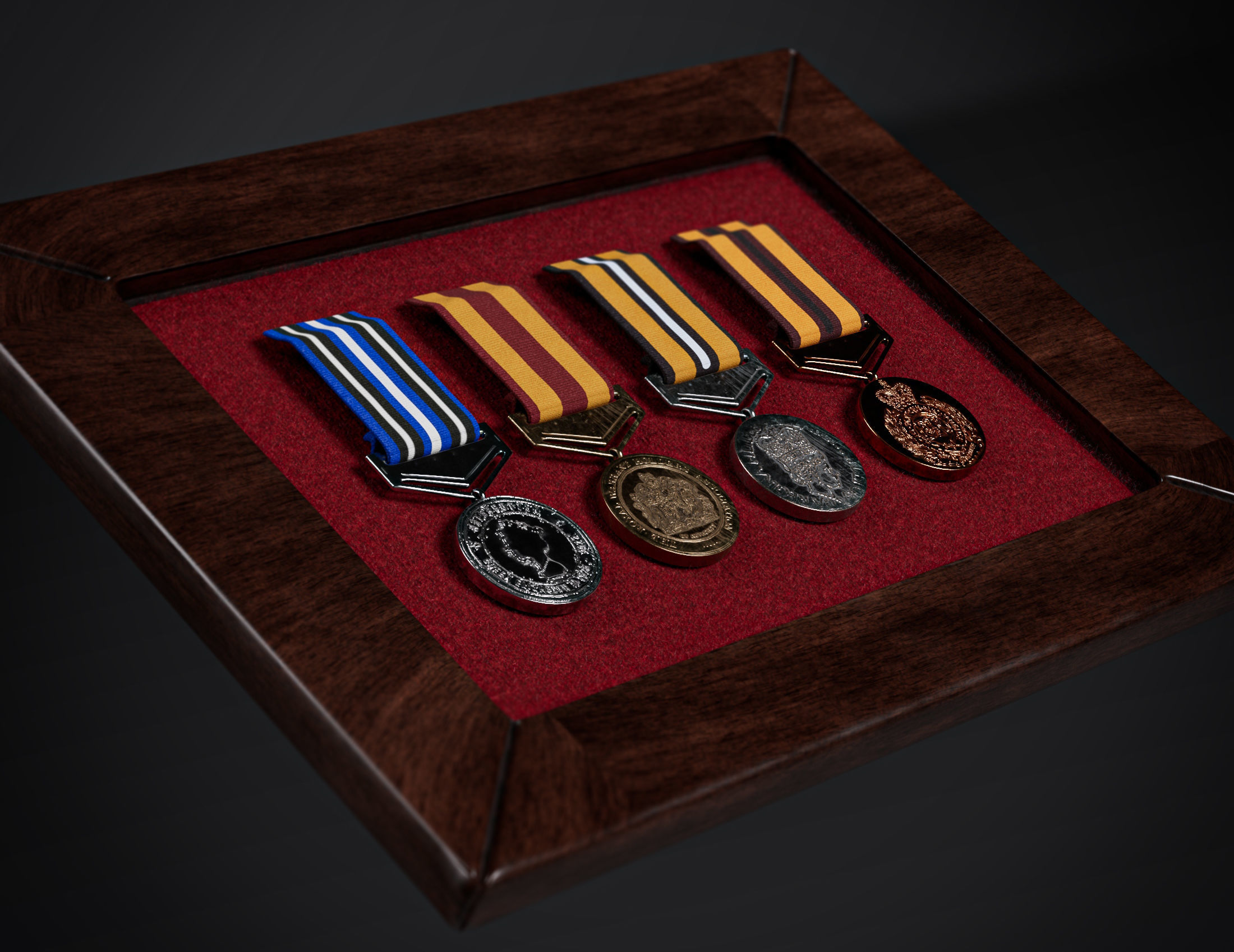 British military medal and badge Low-poly 3D model_6