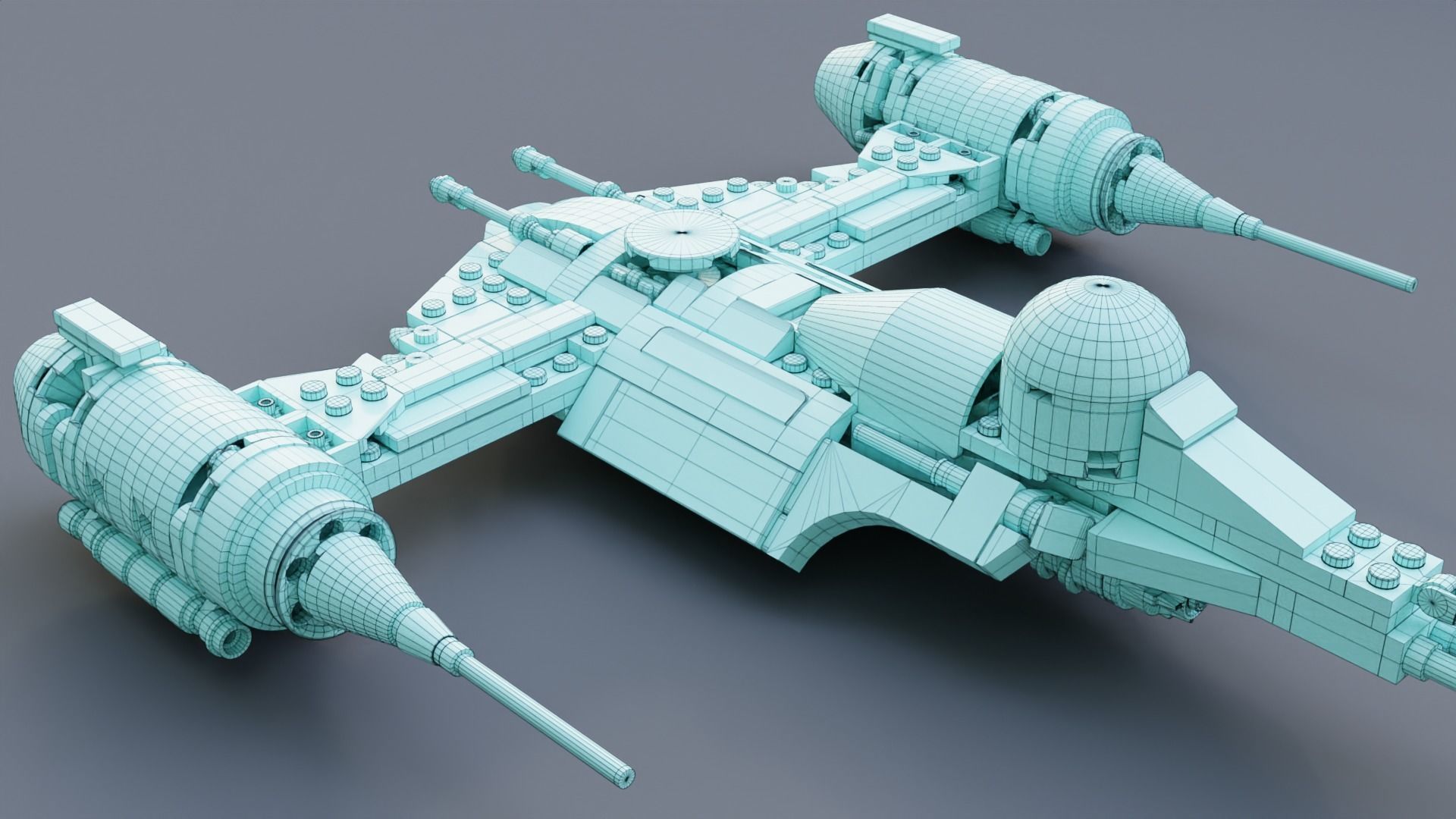 Mandalorian Starfighter 3D model_12