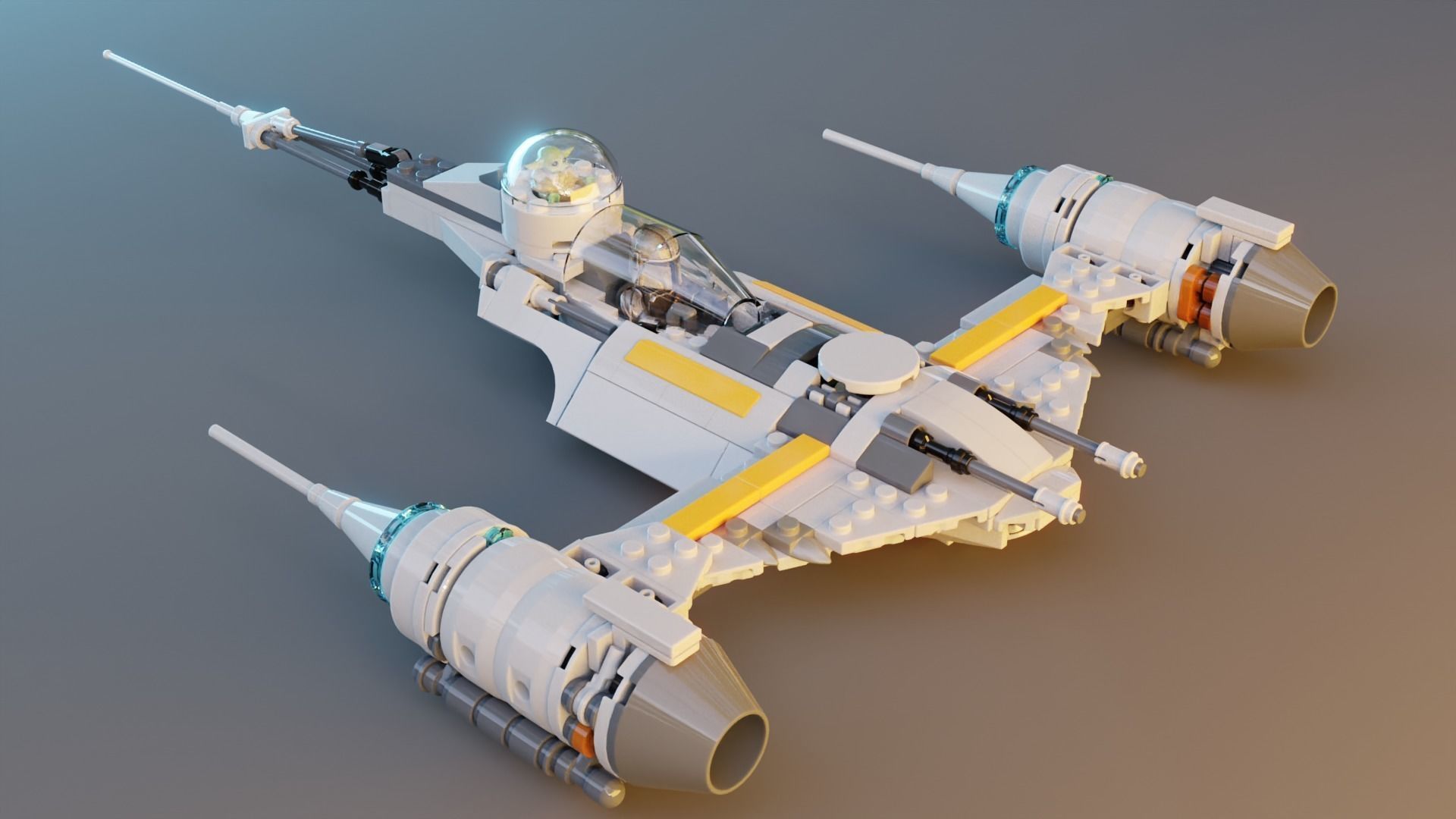 Mandalorian Starfighter 3D model_8