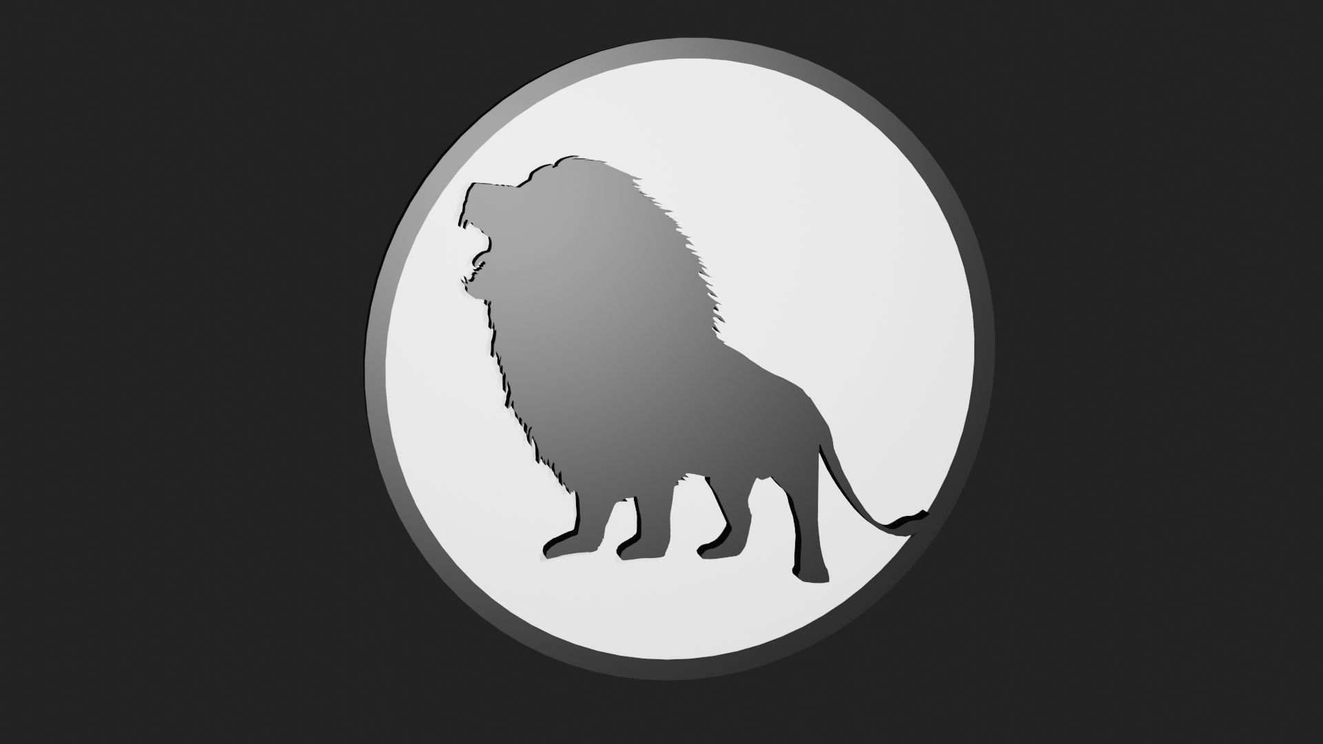 Lion Circle 3D model_2