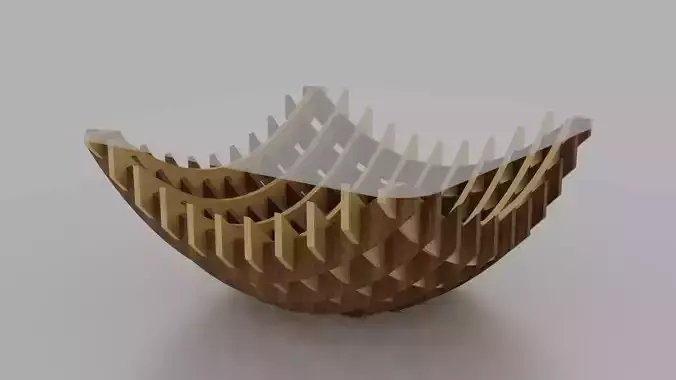 Catenary Bowl Wooden Waffle Table