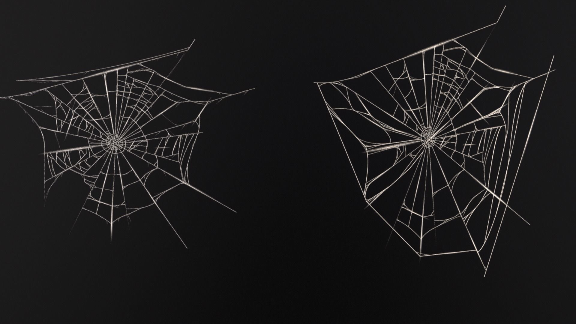 Spider Webs Set Two Low-poly 3D model_10