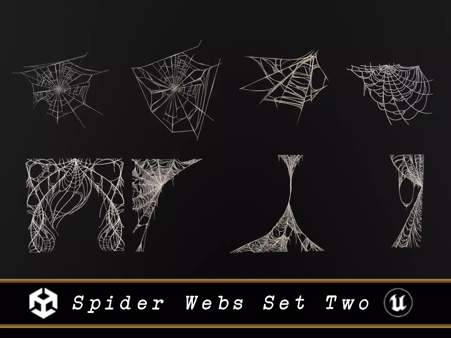 Spider Webs Set Two Low-poly 3D model_0