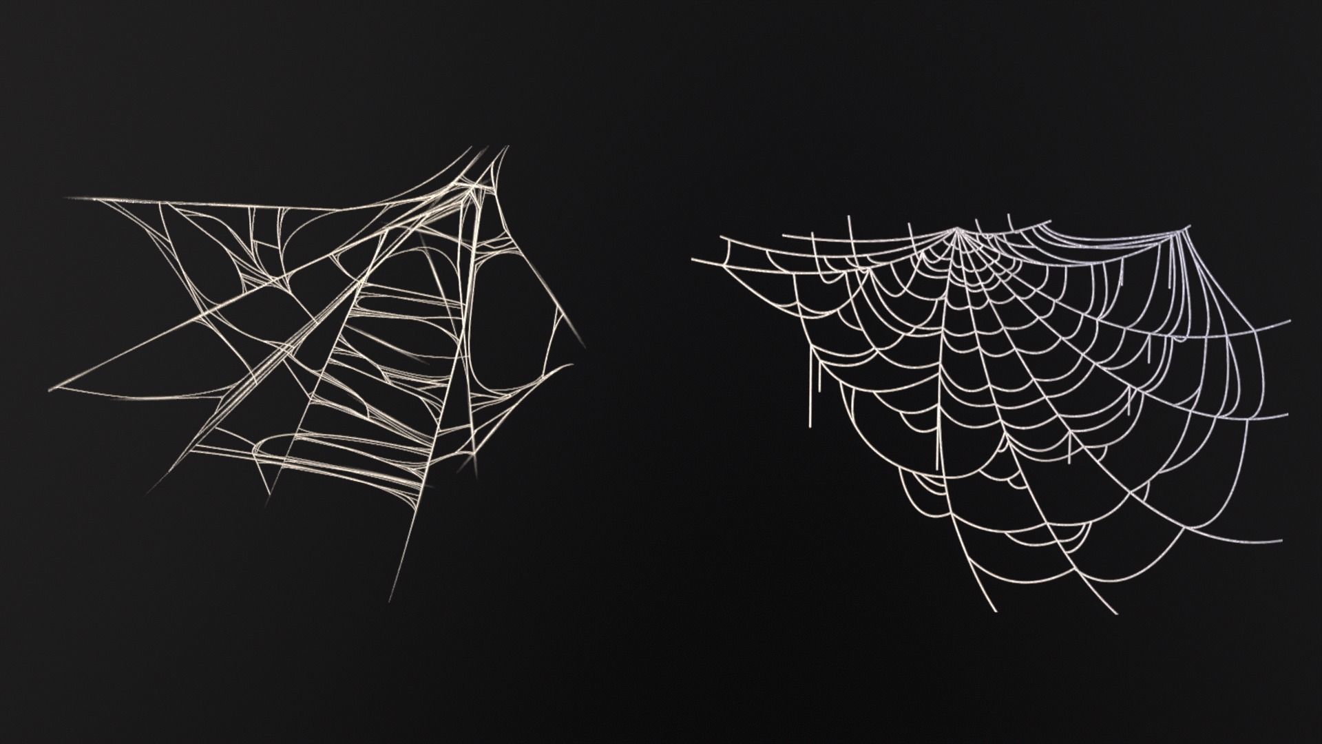 Spider Webs Set Two Low-poly 3D model_12