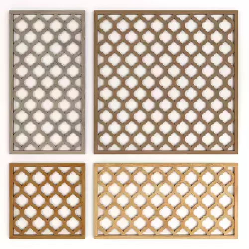 Wood Arabic Islamic pattern decorative grill screen