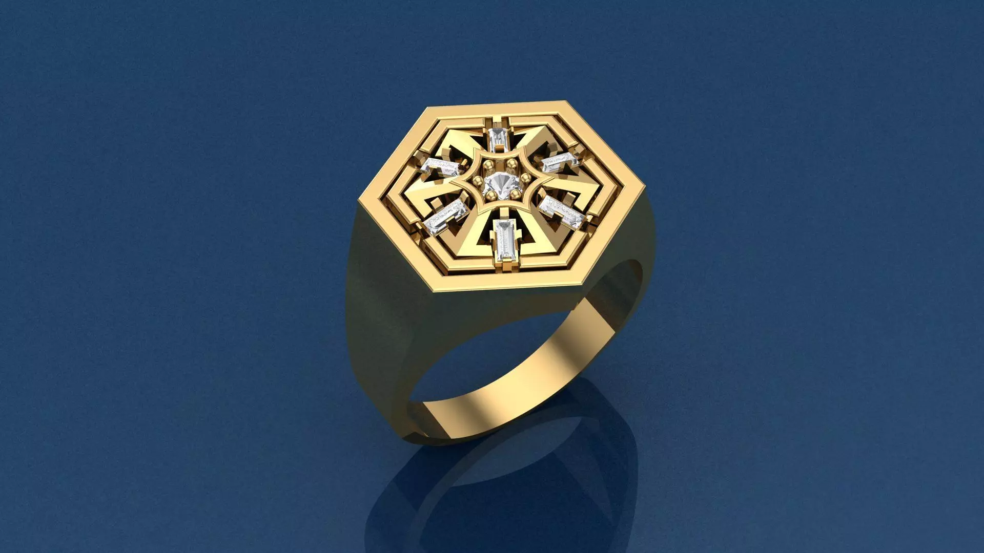 fancy type of ring 3D print model_0