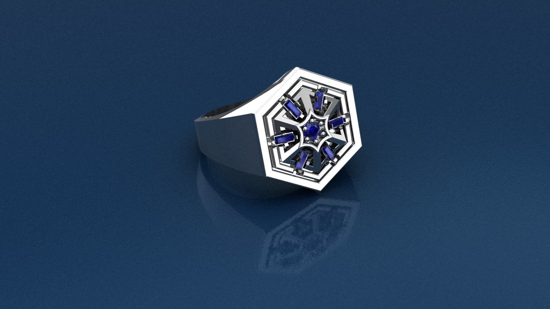 fancy type of ring 3D print model_4