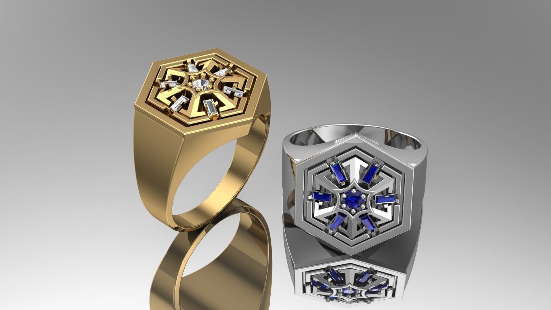 fancy type of ring 3D print model_3