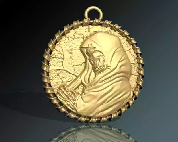 skull man pendant STL necklace 