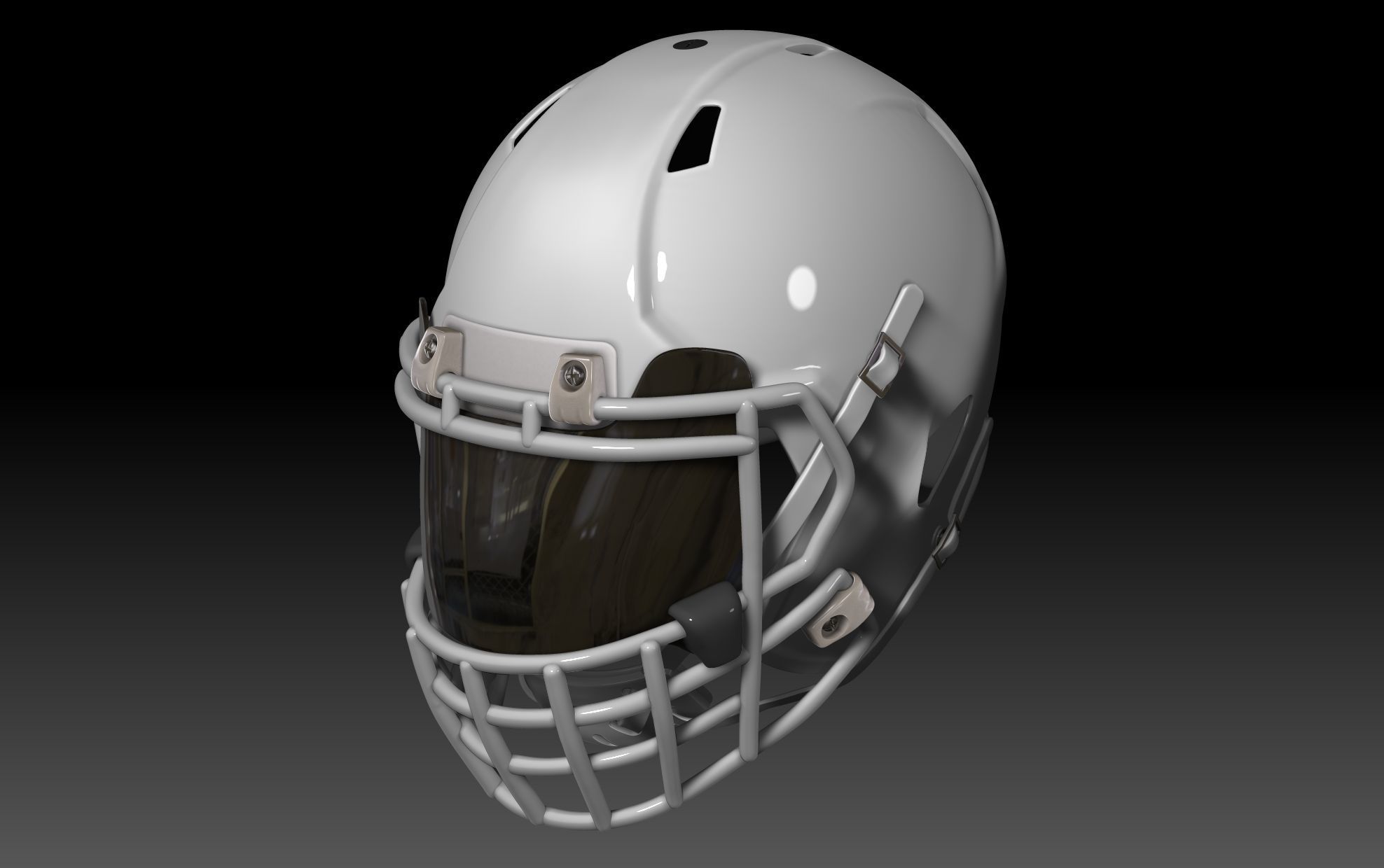 Oakley Visor and Facemask II for NFL Riddell  Speed helmet 3D print model_3