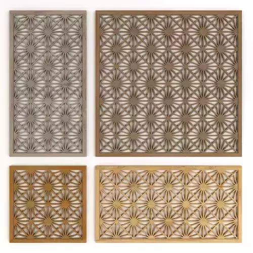  Wood Arabic Islamic pattern decorative grill screen
