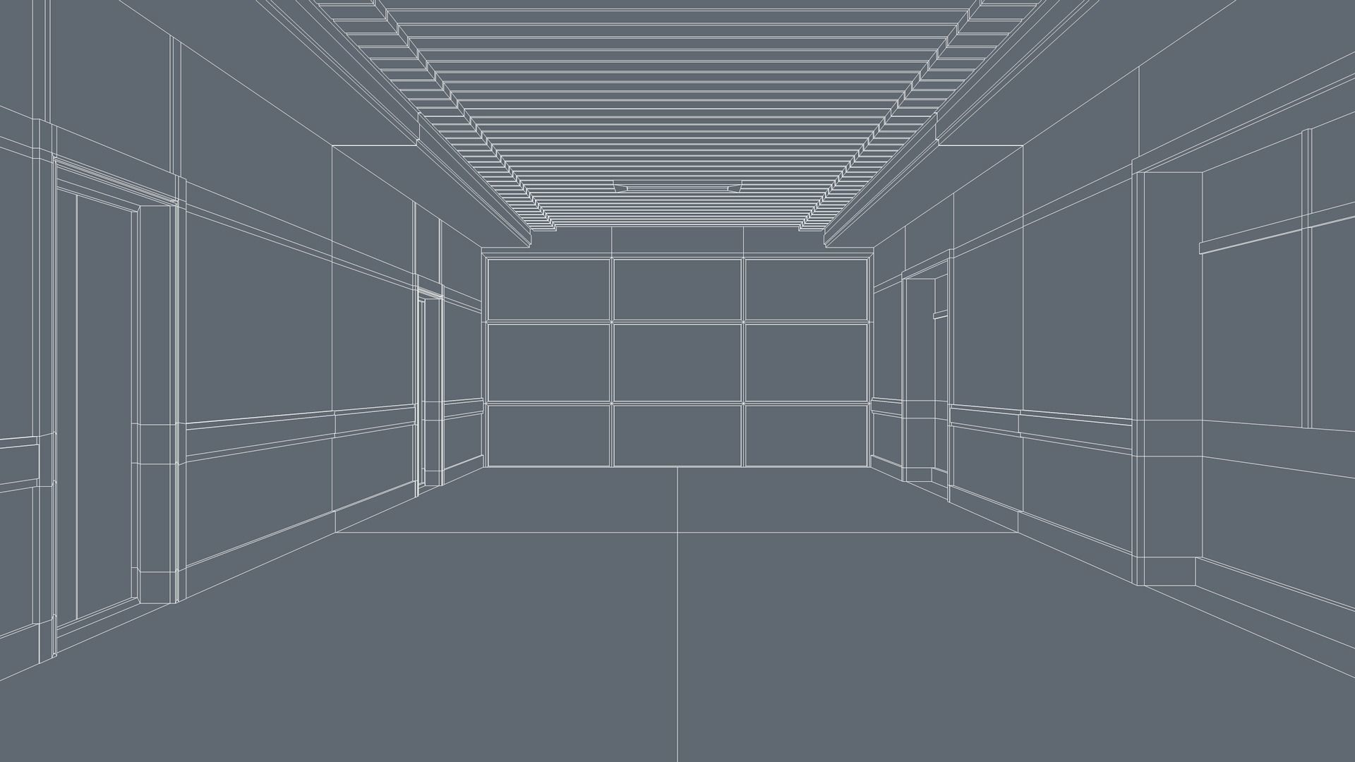 Hospital Hallway Corridor 3D model_11