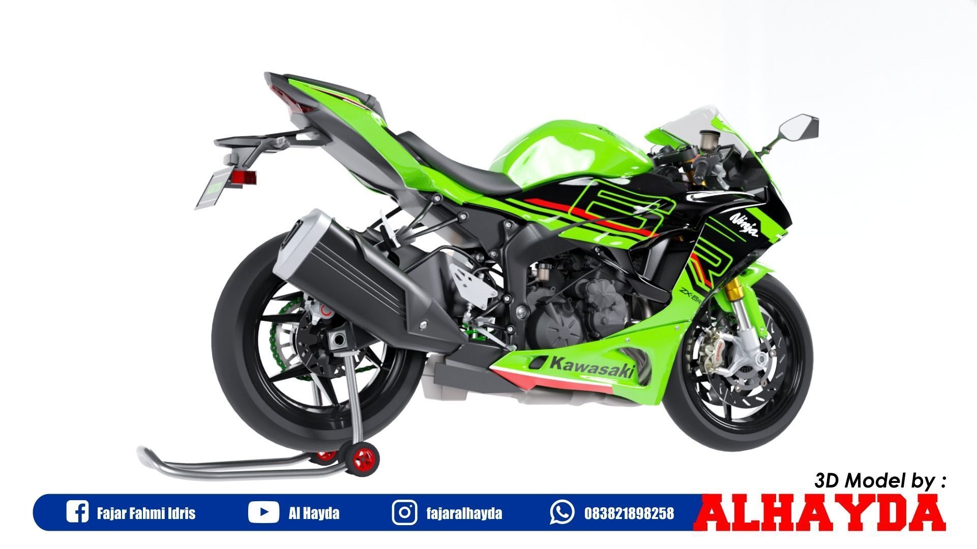 3D model Kawasaki Ninja ZX-6R 2024 VR / AR / low-poly | CGTrader