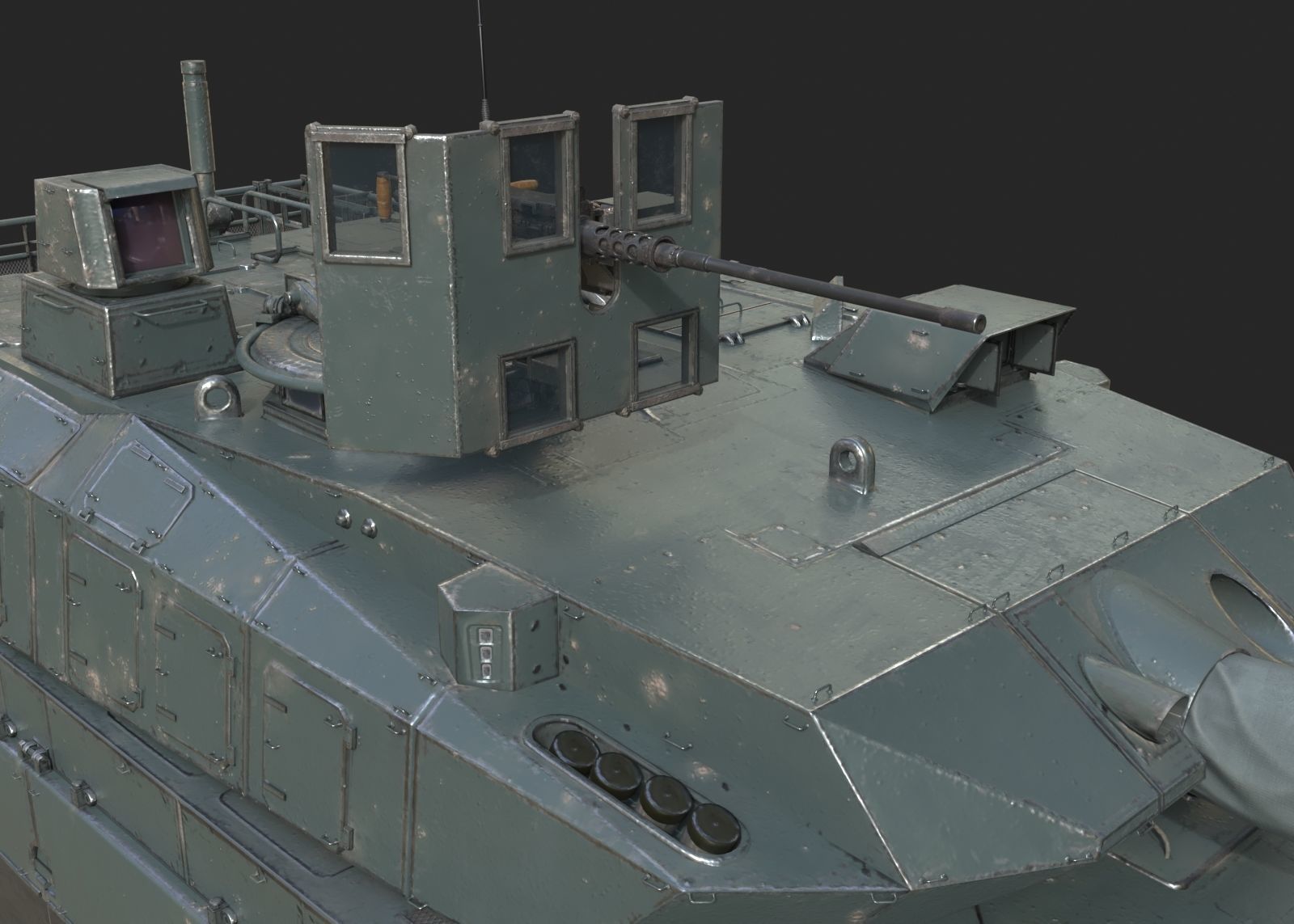 2 coatings of JSDF Type 10 Main Battle Tank MBT Low-poly 3D model_11