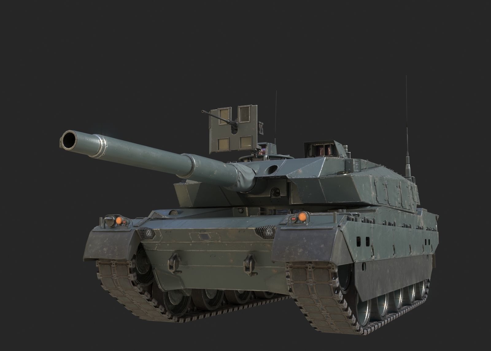 2 coatings of JSDF Type 10 Main Battle Tank MBT Low-poly 3D model_7