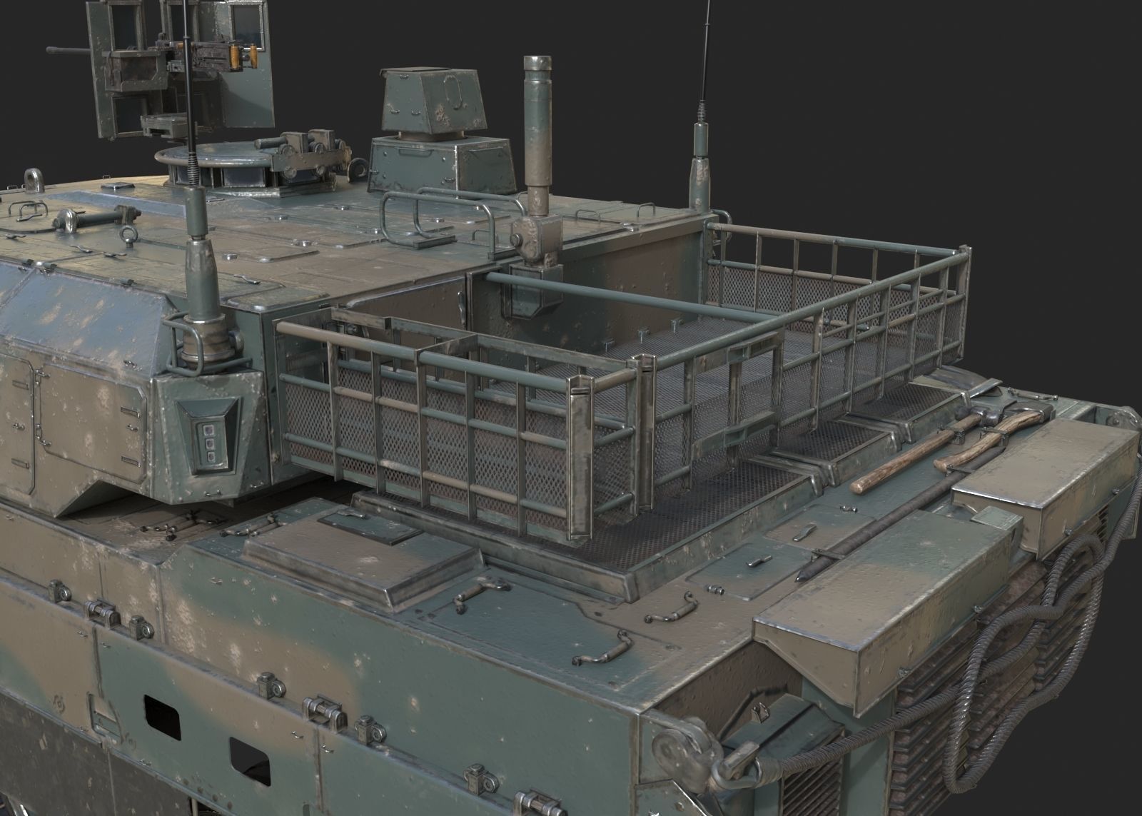 2 coatings of JSDF Type 10 Main Battle Tank MBT Low-poly 3D model_6