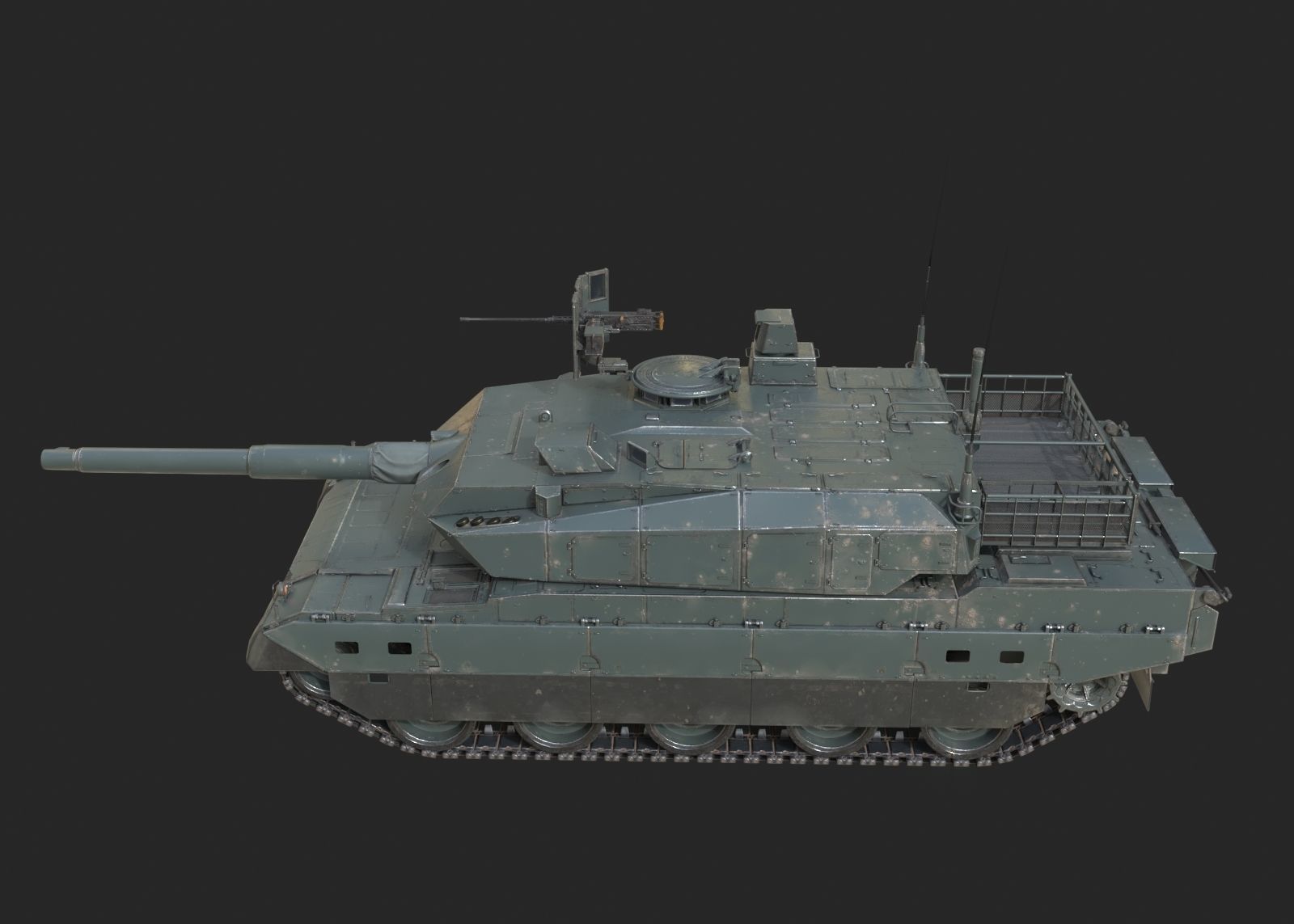 2 coatings of JSDF Type 10 Main Battle Tank MBT Low-poly 3D model_13