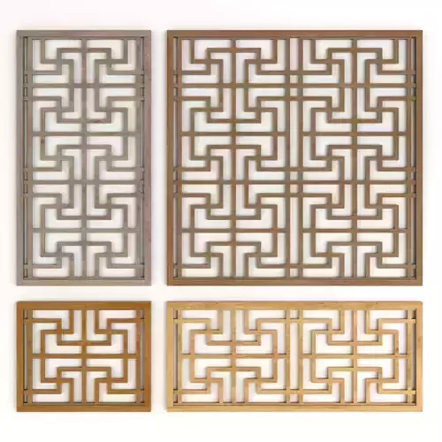 Wood Arabic Islamic pattern decorative grill screen
