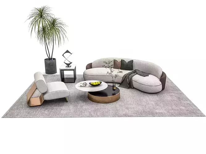 Sofa set combination 3D model
