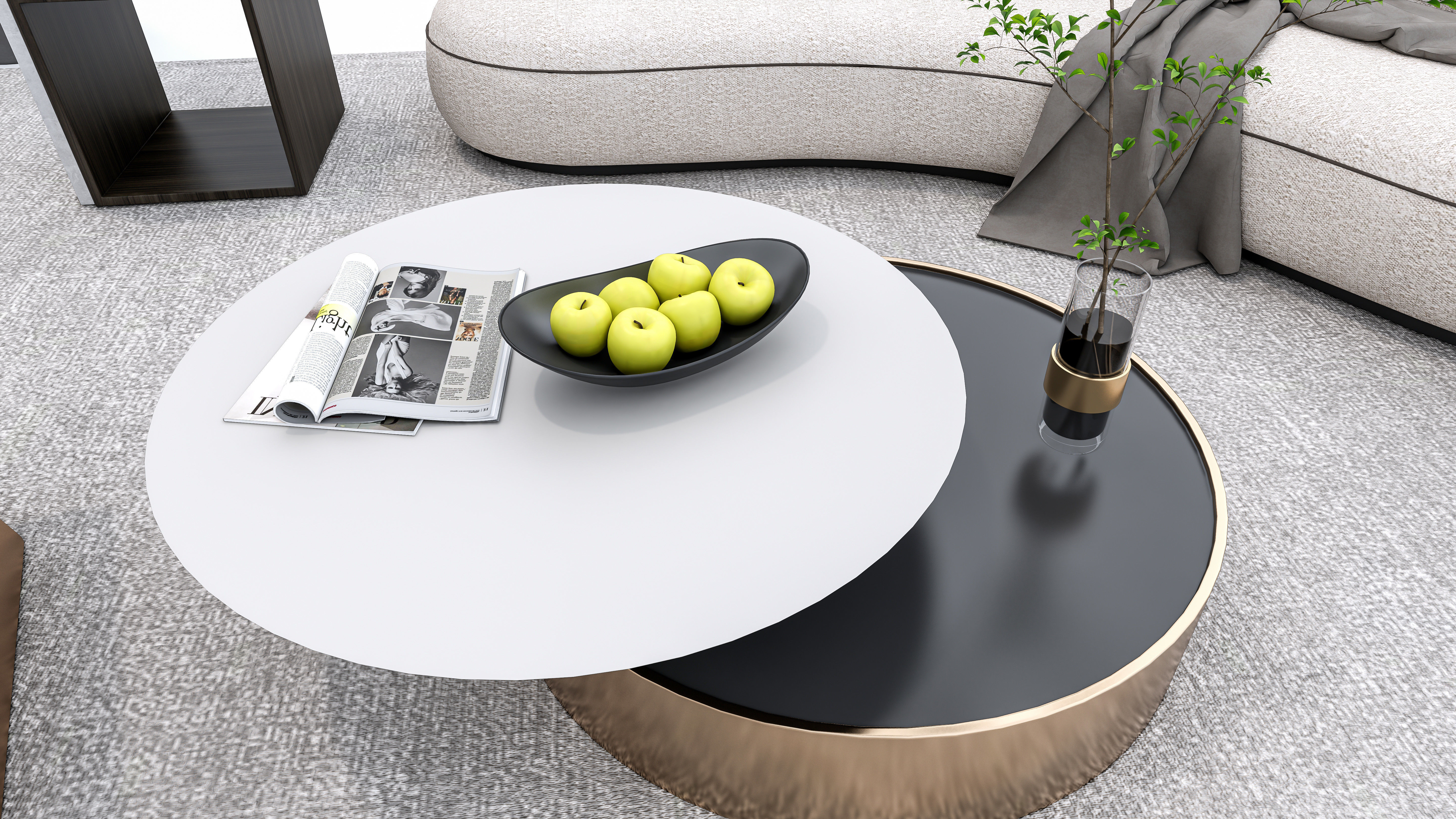 Sofa set combination 3D model_9