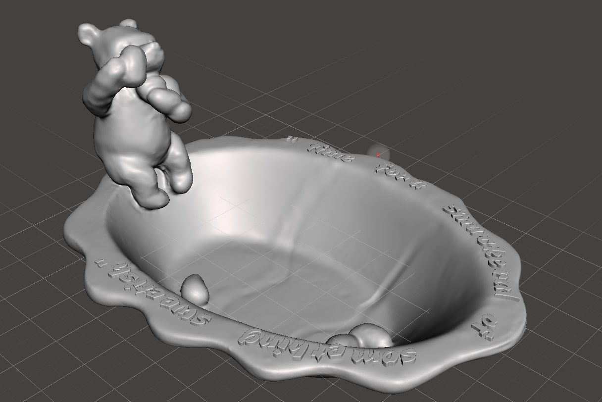 winnie the pooh jelly bean dish 3D print model_2