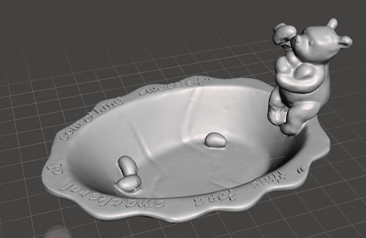 winnie the pooh jelly bean dish 3D print model_1